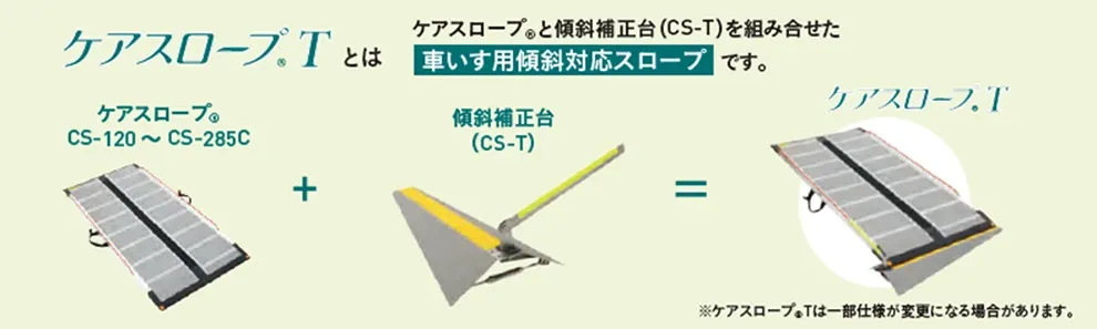 車いす用 傾斜対応スロープ　ケアスロープＴとは　